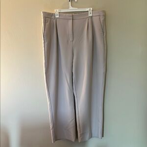 Abercrombie & Fitch Wide Leg Pants in Light Taupe